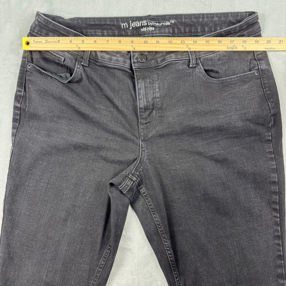 M Jeans by Maurice's Mid Rise Women's Bootcut Black Denim Jeans Size 18W Short - Picture 4 of 11